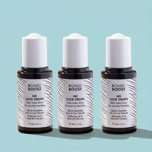 HG LOCK DROPS SCALP SERUM 3-PACK - 90 Day Supply for Less Shedding, Fuller, Thicker Hair - TikTok Exclusive Haircare Set with Epidermal Growth Factors & Rosemary