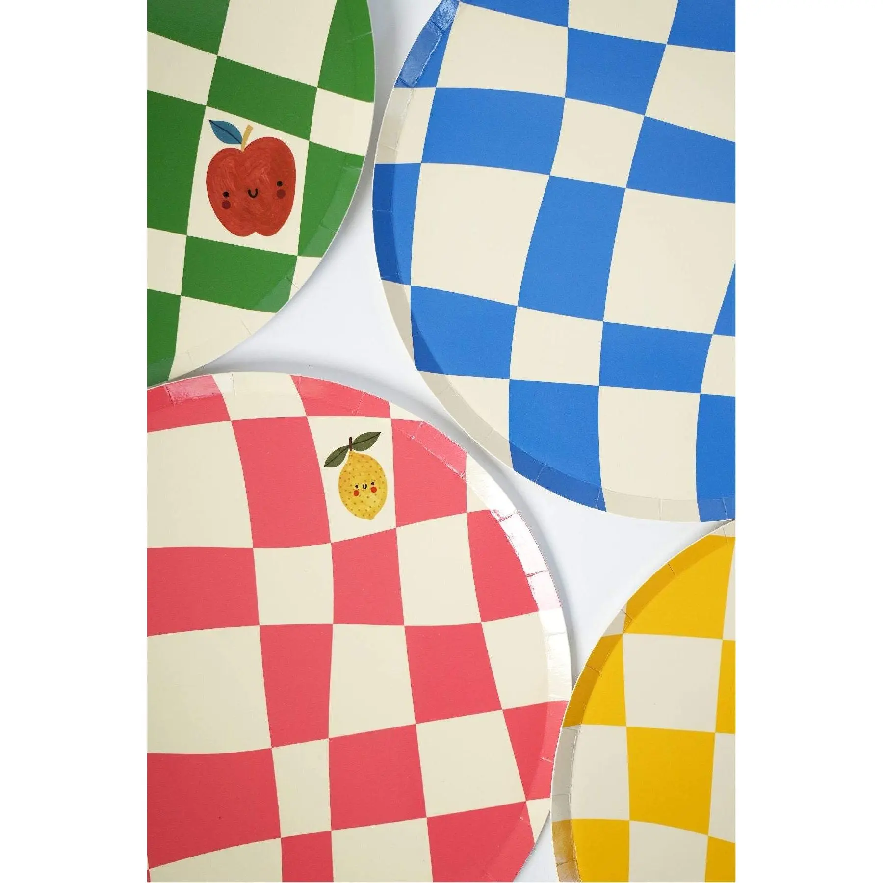 Little Chef Checkered Party Plates | 9" Dinner Plates