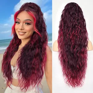 Long Curly Wavy Ponytail Extension Synthetic Hairpiece Claw 30" Curly Pony Tail Clip in Hair Extensions Fluffy Natural Looking for Women Black