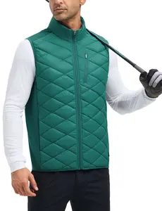 baleaf Men's Puffer Vest Water Resistant Sleeveless Outerwear Base Layer Golf Jacket Winter Warm Lightweight Pockets Windproof Home Commute Cycling