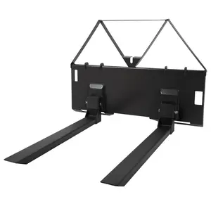 3,200 Lbs Capacity Skid Steer Forks, 46" Quick Attach Pallet Fork for Tractors & Loaders, Global Steel Attachment for Farm, Warehouse, Kubota, Compact Loader, 3200Lb