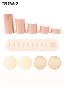 15-Piece Bandage Bra Set, Elastic Self-Adhesive Lift Straps, Sports Tape, Chest Support, Exercise Support, Flexible Lightweight, Reusable Compression, Women