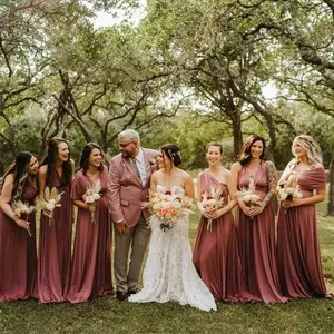 Infinity Bridesmaid Dress - Long Rust Dress, Plus Size, Free Tube Top Included, Versatile for All Seasons, Machine Washable, 100% Satisfaction Guarantee - Womenswear, Fits