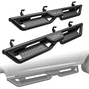 YITAMOTOR 6 Inch Running Boards Compatible with 2019-2025 Chevy Silverado/GMC Sierra 1500 Double Cab; 2020-2025 Silverado/Sierra 2500HD 3500HD, Bolt-on Side Steps Steel Nerf Bar, Two Stairs Design,nerf bars Car Accessories Truck Parts