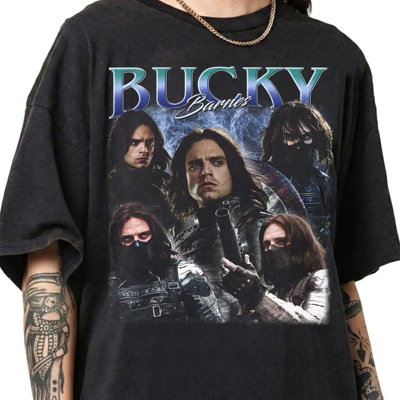 Bucky Barnes MCU Superhero Shirt, The Winter Soldier T-Shirt, Sebastian Stan Retro 90s Bootleg Tee, Vintage Marvel Merch, Avengers Fan Gift