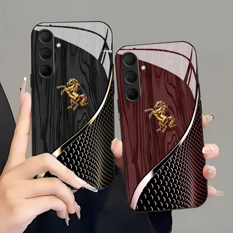 Suitable for [Galaxy S24] high-end phone case🤩， high-end patterns，lucky Horse, bringing you good fortune，multiple colors available,  drop-resistant and fingerprint-proof YM99