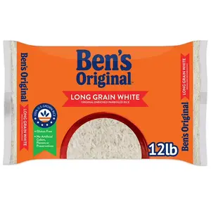 Ben's Original Enriched Gluten-Free Long Grain White Parboiled Rice, 12 lbs. – Enriched Option for Family Meals, Side Dishes