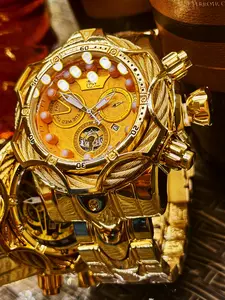 Men's Punk Style Stainless Steel Large Dial Street Fashion Timepiece Unique Gift Box Included Perfect for Daily Wear&Special Occasions Stylish Watch