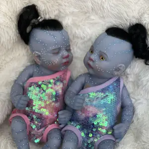 10 inches, creative reborn girl doll, shiny clothing, realistic alien artist, hand-painted, lifelike reborn doll, collectible, holiday, birthday, Halloween, perfect Christmas gift for children ages 3 and up