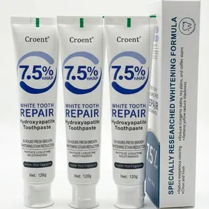 BUY 3 GET 1 FREE NO SHIPPING Hydroxyapatite Toothpaste for Enamel Repair & Whitening, Lysozyme & Nicotinamide for Gum Health, No Fluoride, 120g