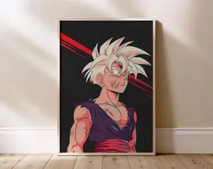 Teen Gohan Wall Art Print Super Saiyan Dragon Ball Z Poster from Cell Saga for DBZ Room Decor