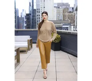 Dennis Basso Petite Rib Sweater Top with Dolman Sleeve