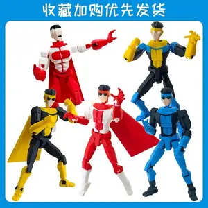 3D Printed Multi-Jointed Action Figure Toy Invincible Young Hero 2.0 Blue and Black Color Scheme Finished Model Ornament