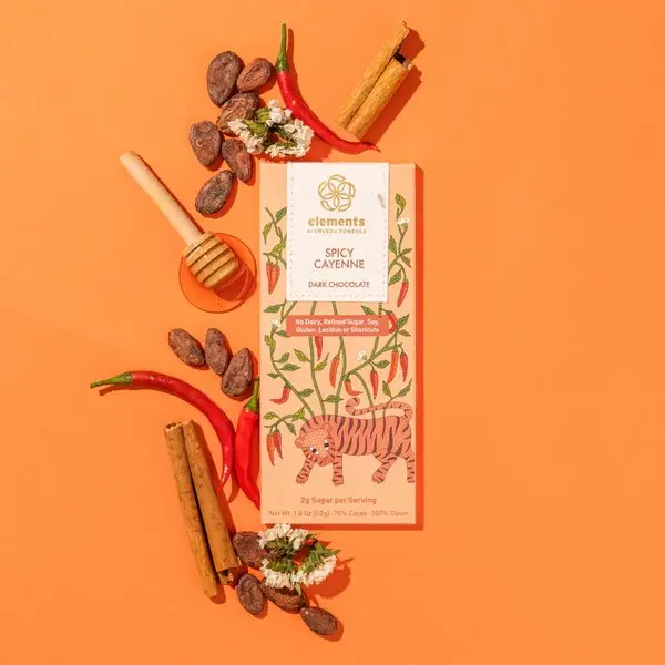 Elements Spicy Cayenne & Cinnamon Dark Chocolate Bar