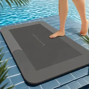 Modernized Magic Mat Bathroom,Rubber Quick Dry Bath Mat,Absorbent Mat Non-Slip Bathroom Rug Set Backed for Bathroom Kitchen Shower Sink