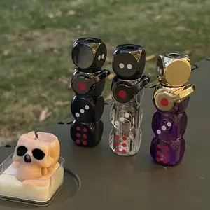 Easter Pre-Easter Activities! New Style Rotating Dice Lighter Toy Stress Relief Butane-Free Office Use Relaxation Christmas Gift Idea