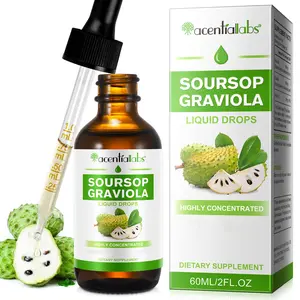 Acentiallabs Soursop Graviola Leaf Extract Liquid Drop Plus Natural Dietary Vitamin Supplement for Cell Support and Natural Nutrition