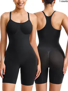 Women's Solid Color High Stretch Supportive Shapewear Bodysuit, Tummy Control Butt Lifting Shaper, Ladies Shapewear for All Seasons, Shapewear Body Suits