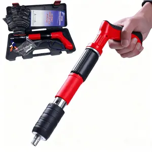 Red Steel Extra Heavy Duty Nail Gun Kit (Nails Not Included) - Delivers Instant Penetration with Powerful Force, Effortlessly Driving Nails Through Thick Steel Plates, Brick Walls, Soundproofing Materials, Concrete, and Steel Sheets. The perfect gift.