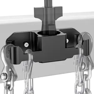 Trailer Towing Organizer for 7 Way Plug, Heavy Duty Side Hooks Chain  Wire Harness Holder, Anti-Rust  Metal RV Accessories