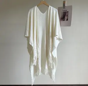 Lazy Style Knit Fringe Outerwear（not sold separately)