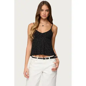 Kelli Floral Babydoll Tank Top