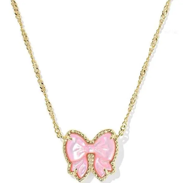 Women's Gold-Plated Bow Pendant Necklace - European Style, Minimalist, Durable Fashion Minimalist Necklace, Elegant Birthday Gift Jewelry for Anniversary, Everyday Wear Jewelry, Exquisite Jewelry Gift