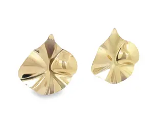 Minimalist Wavy Textured Geometrical Earrings