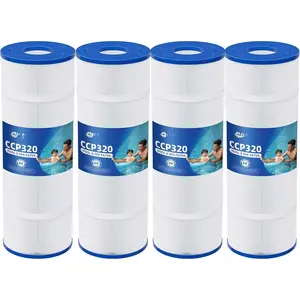 CCP320 Pool Filter Cartridges 4 Pack, Compatible with Pentair Clean & Clear Plus 320, Replace Pleatco PCC80-PAK4, Pentair R173573, 160340, 320 sq.ft, Heavy Duty 5 oz+ Trilobal Fabric