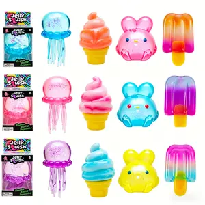 Ice Cream & Jerryfish & Ice Lolly NeedohH Slow Rise Sensory Fidget Toy, Squeeze Squishy Toy, Ice Cream Squishy, Schylling Jelly Squish, Jerry Hops Squish, Stress Relief Toys for Adults Kids