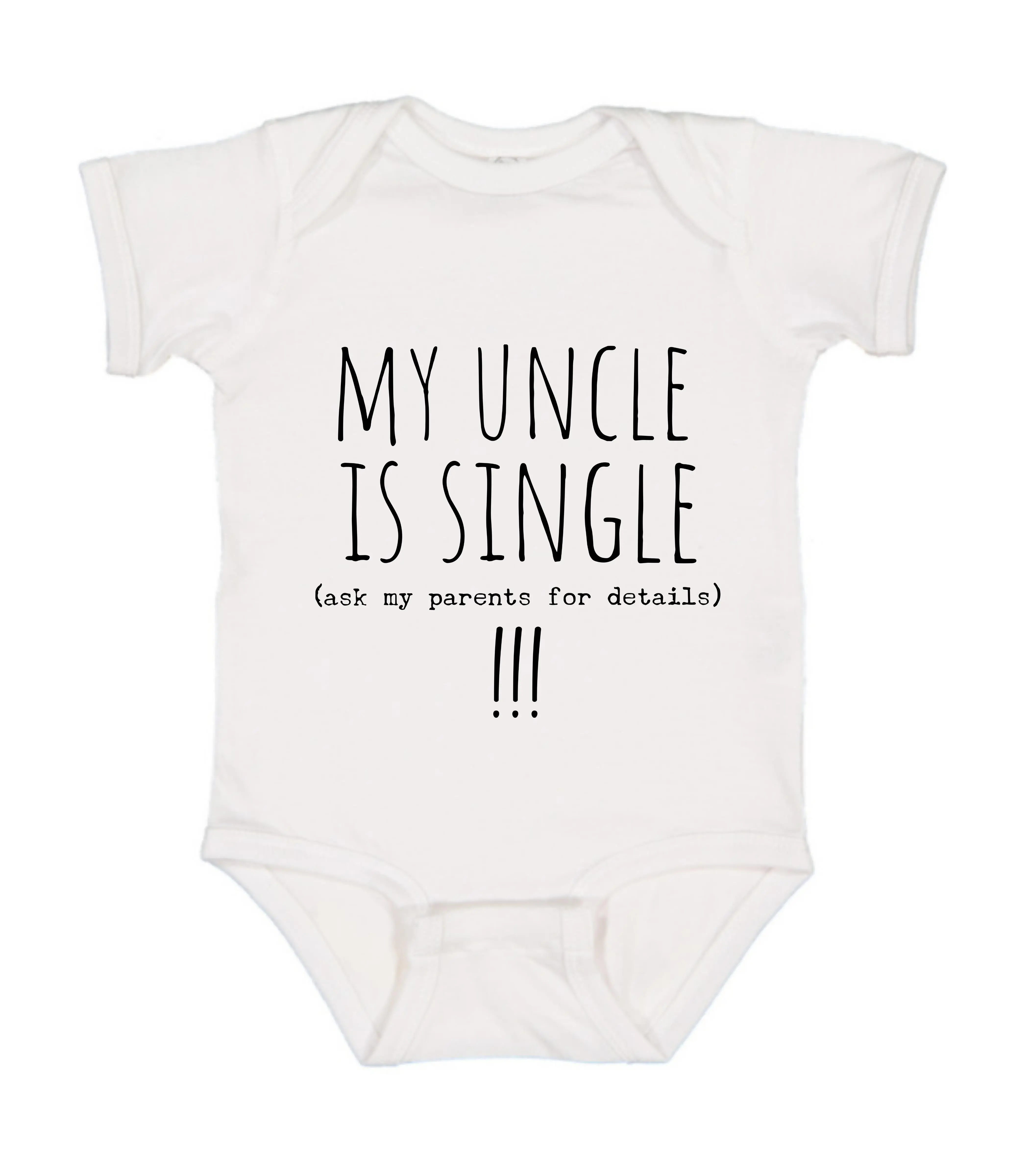 My Uncle Is Single Onesie, Sarcastic Novelty Baby Bodysuit, Funny Newborn Gift, Cotton Baby Clothes, Pregnancy Announcement Onesie, Baby Shower Gifts