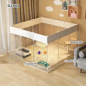 Cat Fence Cat Cage Indoor Free Space Pet Cats Kittens Small Isolation Barrier, Home Use, Comfortable and Secure Enclosure, Puppy Exercise Pen, Durable Puppy Playpen