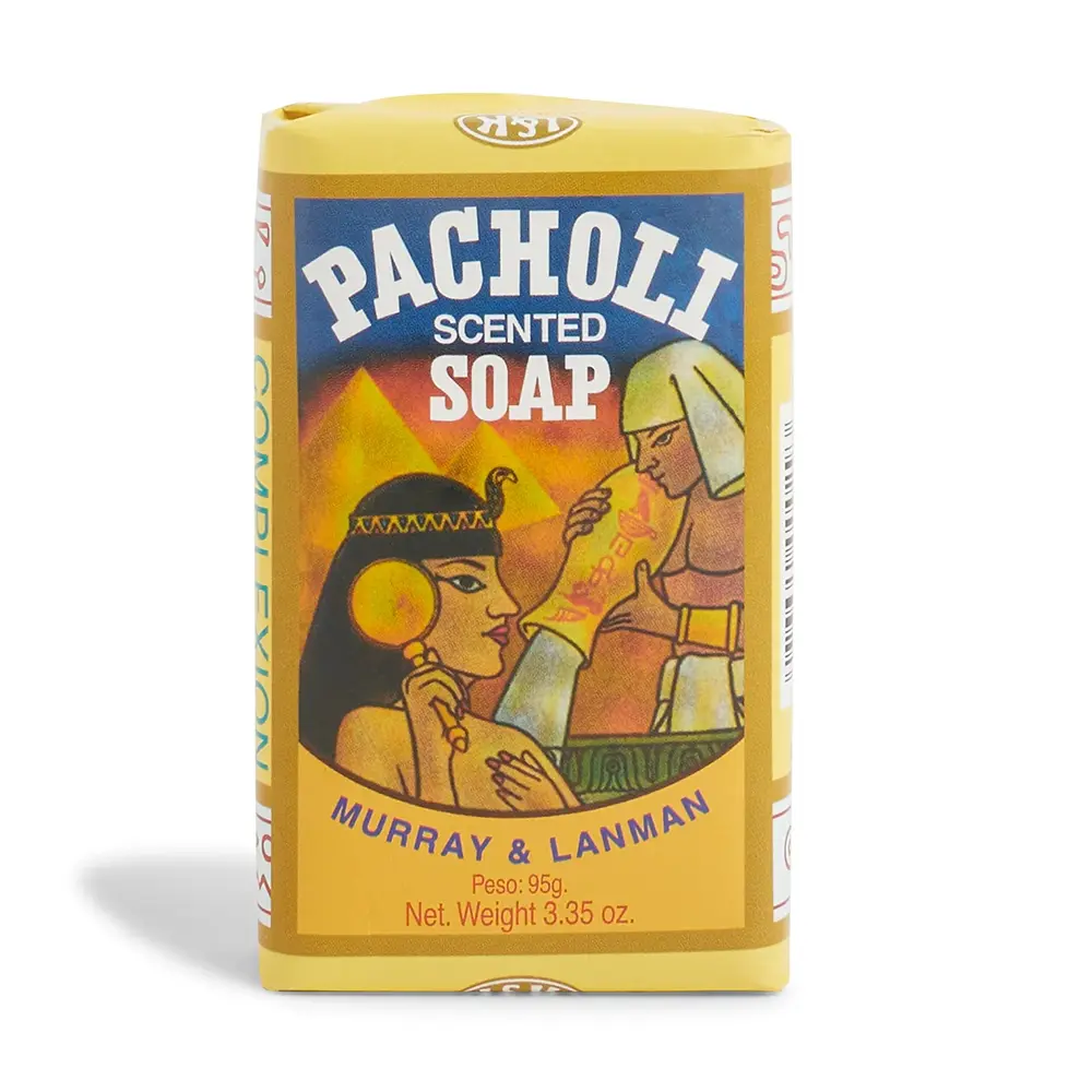 Murray & Lanman Patchouli Bar Soap - Unisex Body Care Hydrating Daily Cleanser with Sweet, Spicy, Woodsy Herbal Aroma, 3.3 oz Travel Toiletries Youth-Friendly Convenient Size, Scented, Classic, Glycerin, Solid