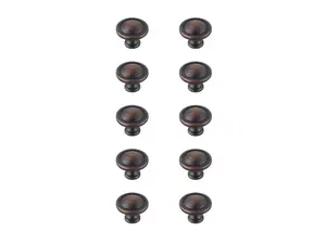 Elegant Decor KB2007-ORB-10PK 1.2 in. Garlande Oil-Rubbed Bronze Mushroom Knob, Set of 10