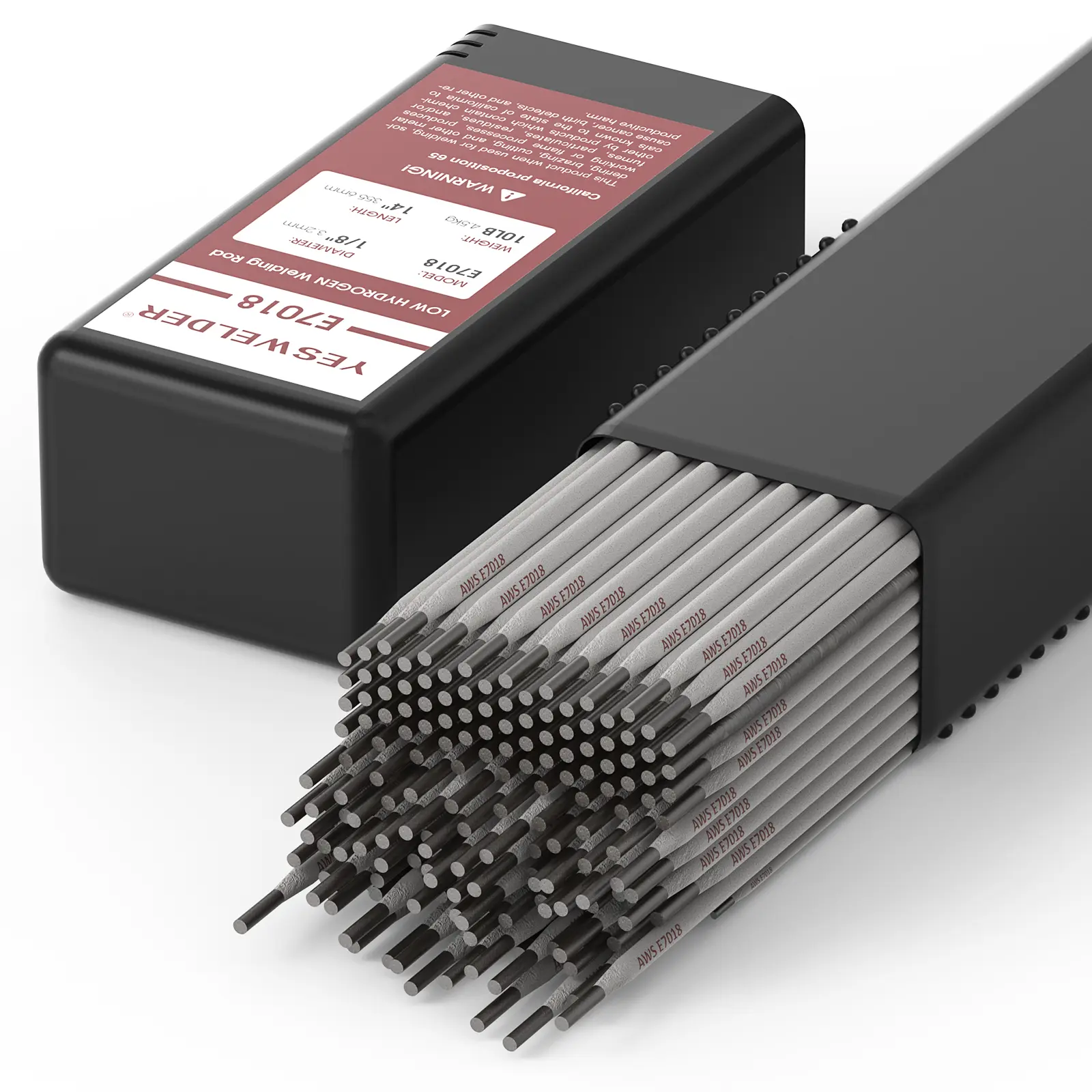 YESWELDER E7018 Low Hydrogen Carbon Steel Stick Electrodes Tool, 10LB Pack Welding Accessories with Multiple Sizes: 1/8", 3/32", 5/32"