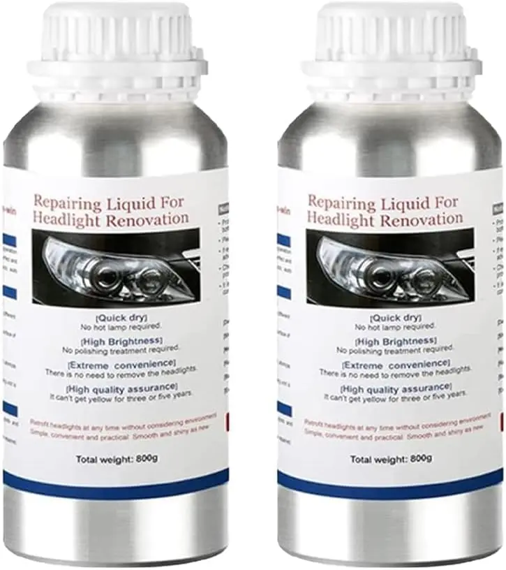 1600g High Concentration Auto Headlight Restoration Liquid - Car Headlamp Lens Polish for Auto Beauty Shops, Solves Yellowing, Scratches, Haze, Cracks, Improves Headlamp Efficiency, Auto Beauty Shop