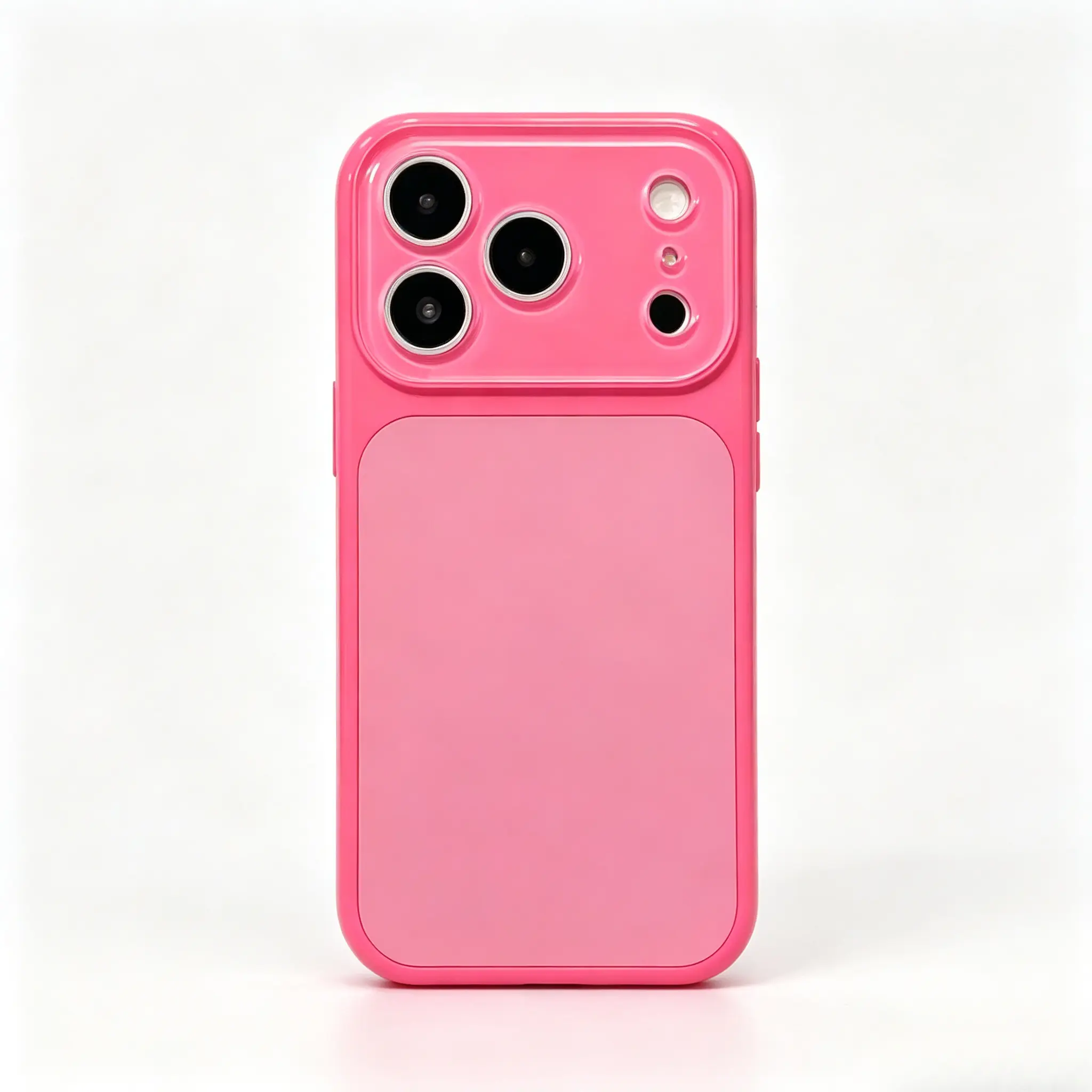 Premium solid-color phone case with subtle shimmer, compatible with Apple iPhone 17, 16, 15, 14, and 13 series models; shock-resistant, slip-resistant, and dustproof Protection Raspberry Red