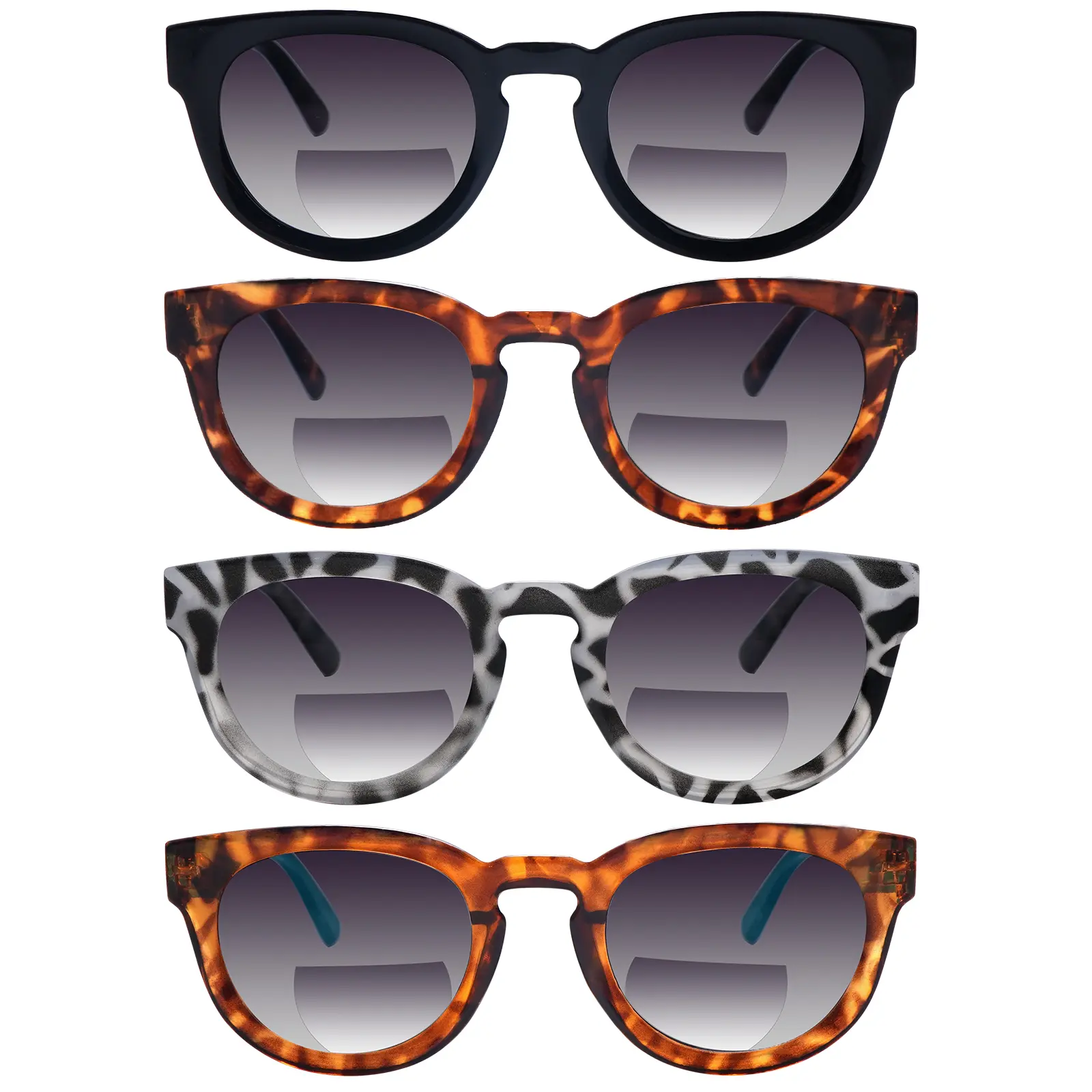 4 Pack Bifocal Reading Sunglasse Fashion Sun Readers UV400 Protection for Women