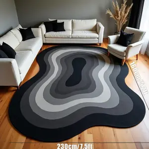 Modern Abstract Line Pattern Carpet, Modern Geometric Rug, Foldable Washable Non-Slip Soft Rug, Living Room Bedroom Decor, Easy Care Large Area Mat