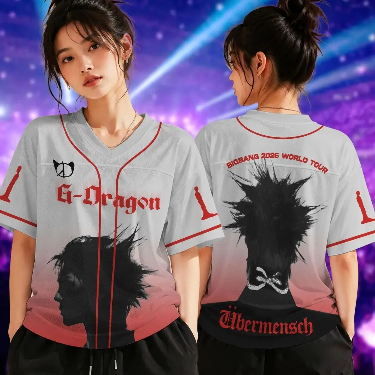 GDragon Jersey, BIGBANG Kpop Jersey, GD Concert Outfit, Unisex Button Up Shirt, VIP Fan Gift
