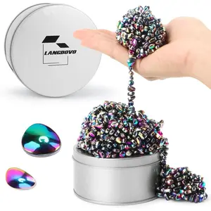 Magnetic Putty Over 1000 Weak Magnetic Beads Fidget Ferrite Putty Crags Magnetic Stones Fun Quiet Magnetic Balls Fidget Toys for Office and Desk (Colorful)