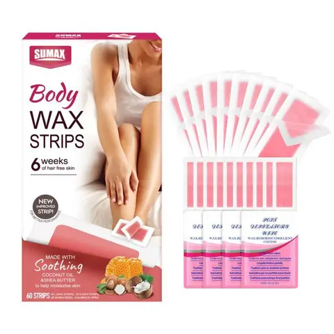 60-Count Portable Complete Waxing Kit - At-Home Waxing Set for Smooth Hair Removal, Root-Level Pull, Facial Grooming, Ingrown Hair Treatment (Home & Festive Party Bag Gift)