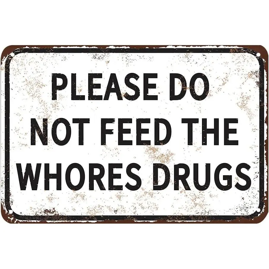 Funny Tin Metal Decorative Wall Sign - 12x8in Home Accessory Plaque, Whimsy Unique House Decor, Room Decor Gag Gift for Bar Dorm, Decorative Sign, Unique Room Decor
