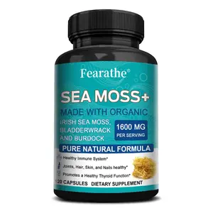 Fearathe Sea Moss Health Supplement, Supports Joint, Nail, and Thyroid Health 120 Capsules
