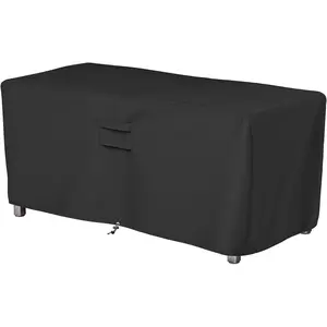 SHINESTAR Rectangle Fire Pit Cover, Fits for 54-56 Inch Gas Fire Table, Waterproof and Windproof, 56 x 26 x 24 Inches, Black