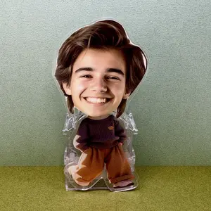 DIY Bobblehead Kit – Make Your Own Wobbly Mini Me with Battery Powered Base Fun Custom Gift for Personalized Photo Dolls