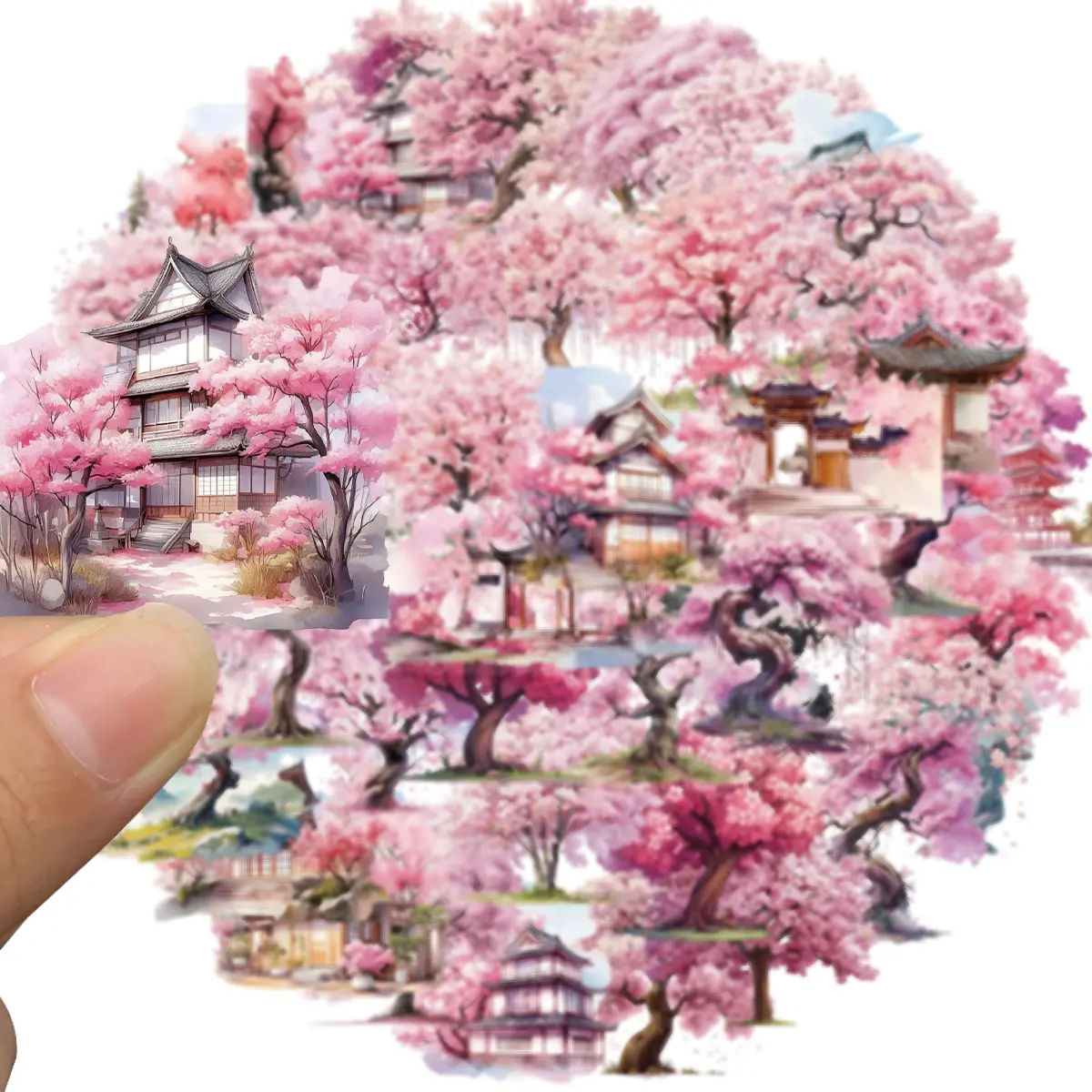 50 PCS Peach Tree Stickers Decals for Kids Boys Girls, Cute Peachs Stickers Funny Stickers for Water Bottles Laptop Tablet Phone Scrapbook Luggage Skateboard (Peach Tree )