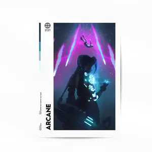 Arcane Poster, Jinx Poster, Arcane Print, Arcane Wall Art