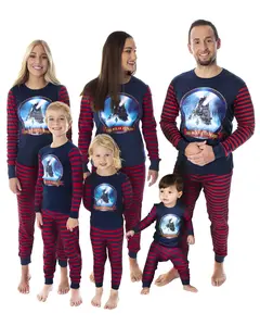 The Polar Express Train Matching Family Pajama Sets Tight Fit Cotton Pajamas For Adults, Kids, Toddlers, Infants