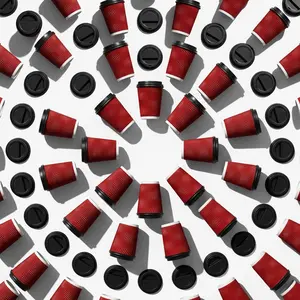 Daily Life 16oz Coffee Cups with Lids – 100 Pack Insulated Ripple Paper Cups,100 special straws included Disposable Cups for Coffee, Tea, Juice, Hot & Cold Drinks glass set